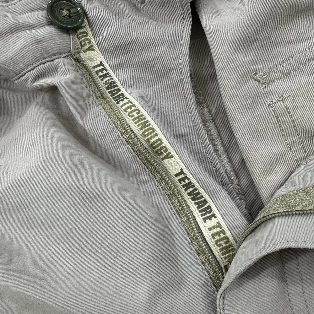The‎ North Face Convertible Zip Off Hiking Pants Men XL Belted Gray Nylon